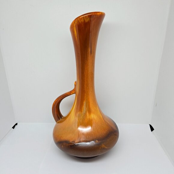 Royal Haeger Ewer, Drip Glaze Brown / Yellow Vase, 1955, USA - Picture 1 of 11
